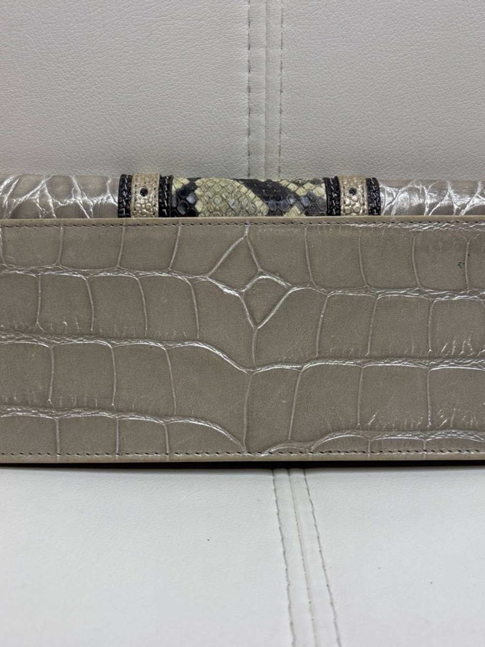 Brahmin "Nova" mixed-media slim checkbook/travel wallet - Picture 4 of 8